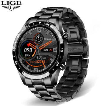 LIGE 2021 Новые мужские умные часы Call Watch IP67 Водонепроницаемые спортивные фитнес-часы для Android IOS Smartwatch 2021 + Box
